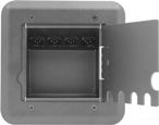 4 Port XLR Floor Box - NC3MD-S-1-B