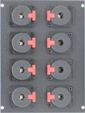 8 Port Female 1/4 TRS Floor Box Bottom - Black/Gold