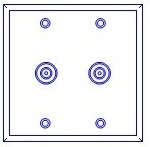 2 Port Double Gang F Face Plate 3 GHz