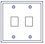 2 Port Double Gang Firewire Face Plate