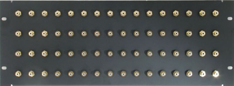 PPD64-RCABGIS - RCA Patch Panel Front View